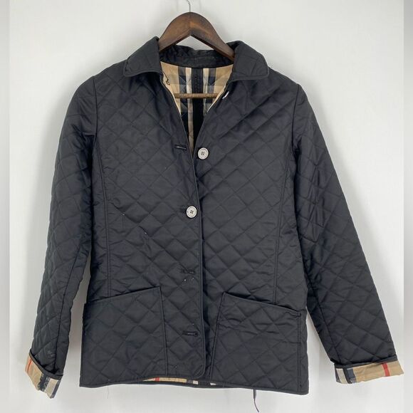 Burberry Juniors’ Quilted Shell Lightweight Jacket size 14Y (Juniors S) Black - Picture 1 of 8
